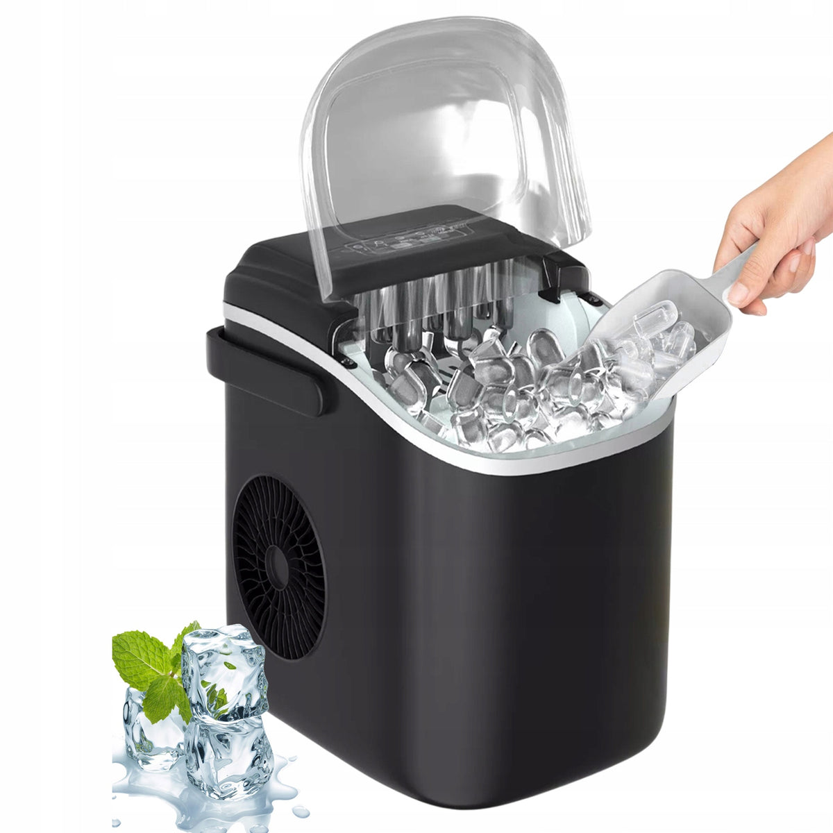 PRZENOŚNY MASZYNA DO ROBIENIA LODU,1.3L, AUTOMATYCZNE CZYSZCZENIE(PRZENOŚNY MASZYNA DO ROBIENIA LODU)