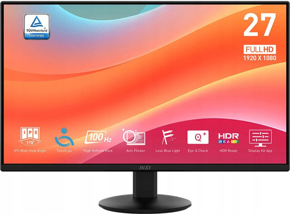 MSI Monitor LED MSI PRO MP272L 27 1920 x 1080 px IPS / PLS 100Hz(23/1 ms/Monitor LED MSI PRO MP272L 27 1920 x 1080 px IPS / PLS 100Hz)