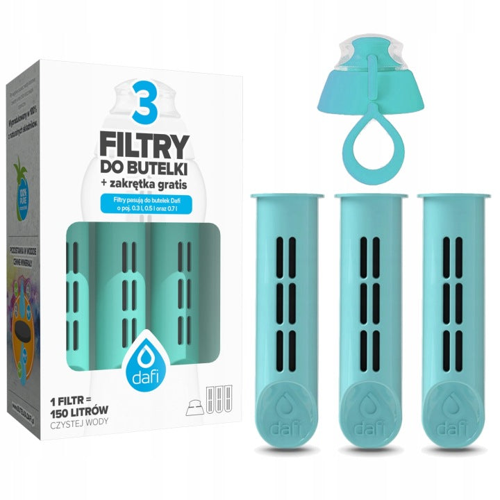 OdkryjDafi DAFI filtry do butelki SOLID i SOFT turkusowe x3(1'/DAFI filtry do butelki SOLID i SOFT turkusowe x3')