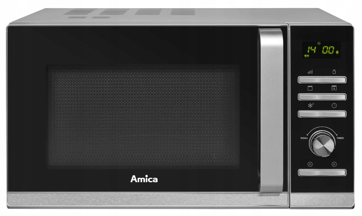 Kuchenka mikrofalowa AMICA AMGF23E1GS 23L 900W MultiWave LED srebrna(Kuchenka mikrofalowa AMICA AMGF23E1GS 23L 900W MultiWave LED srebrna)