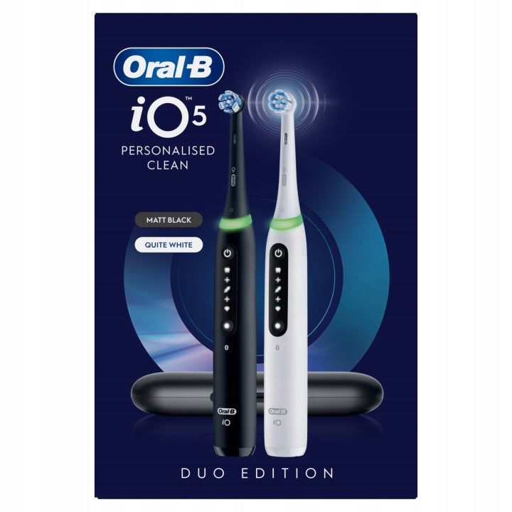OdkryjOral B Zestaw prezentowy Oral-B iO 5 Black  White 2 Szczoteczki elektryczne(Zestaw prezentowy Oral-B iO 5 Black  White 2 Szczoteczki elektryczne')