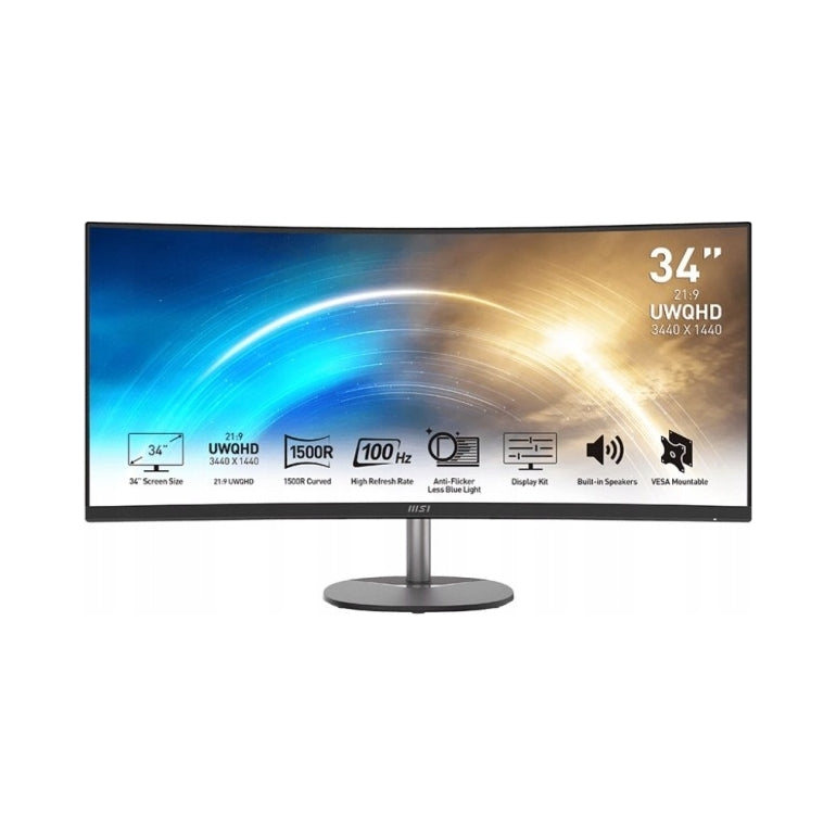MSI Monitor zakrzywiony 34'' MSI PRO MP341CQ VA UWQHD