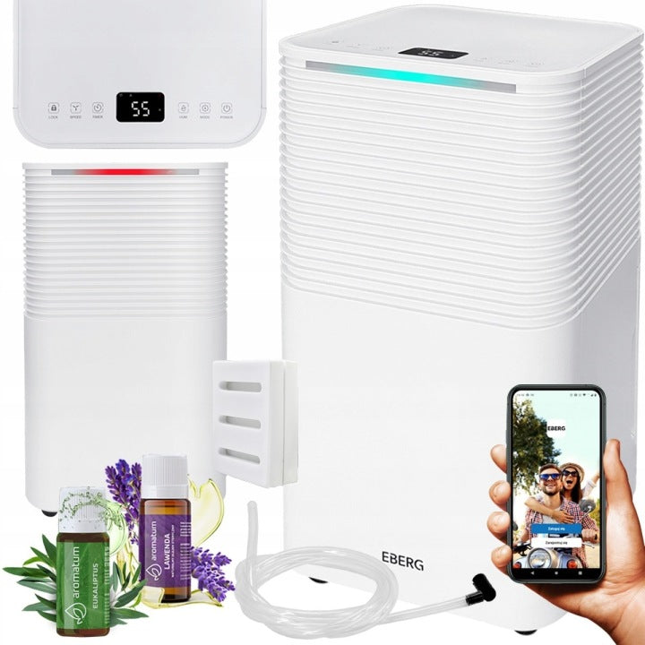 EBERG Osuszacz powietrza EBERG RICO pochłaniacz 12l/24h +WiFi +TIMER +higrostat(200 W'/12 l/24 h'/Osuszacz powietrza EBERG RICO pochłaniacz 12l/24h +WiFi +TIMER +higrostat')