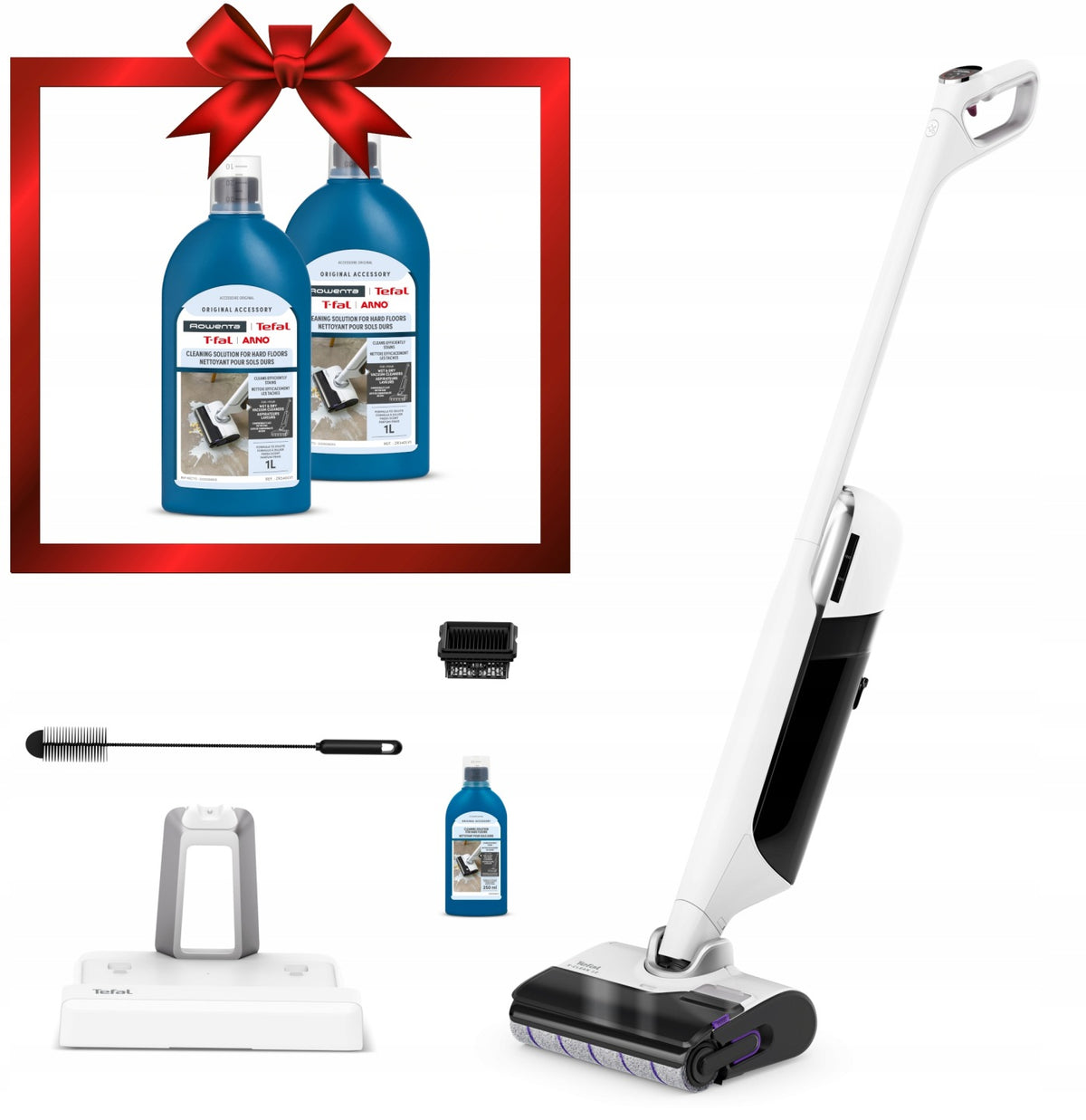 Odkurzacz pionowy bezprzewodowy myjący Tefal X-Clean 12 GF7257 samosuszenie